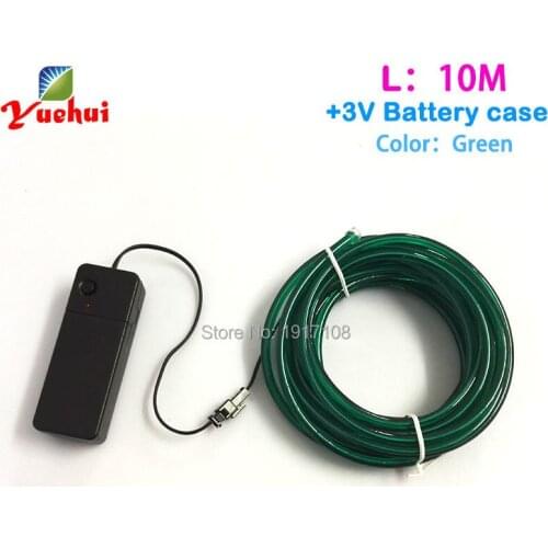 10 Meter EL Wire Luminous 5.0mm Colorful Glowing Electroluminescent Neon Tube light By DC-3V Controller For Party Decor