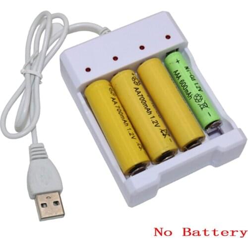 Universal Rechargeable Battery Quick Charge Adapter USB 4 Slots Output Battery Charger Battery Charging Tool For AA/AAA Battery