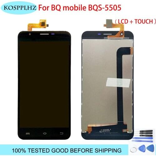 Top quality LCD For 5.0 inch BQ mobile BQS-5505 Display + Touch Screen LCD Digitizer Glass Panel Replacement +Free Tools