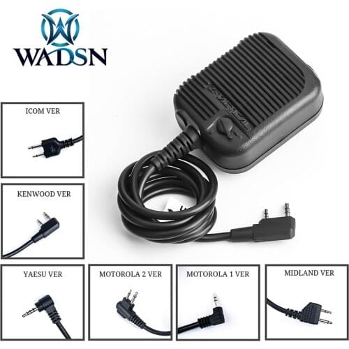 WADSN Tactical Headset Radio Military Push To Talk Button zUSMC Intercom Softair PTT Ear Protection Shooting Headsets Accessory