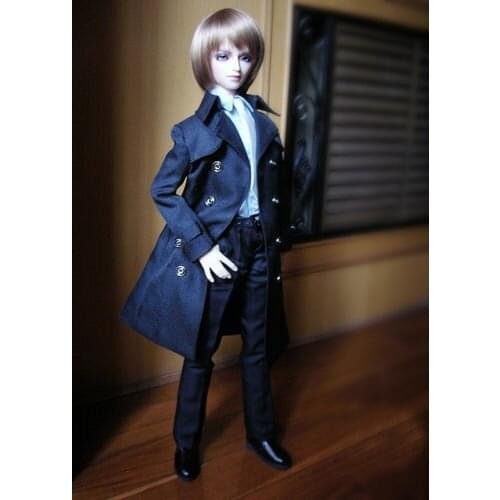 [wamami] 500# Black Dust Coat/Outfit 1/4 MSD 1/3 SD DZ AOD LUTS BJD Dollfie