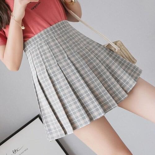 Women Pleated Skirt Summer High Waist Sexy Mini Skirt Women Fashion Slim Waist Casual Tennis Skirts Womens Student Clothes KZ005
