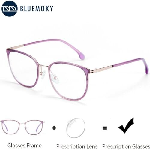 Blue Light Blocking Glasses Women Cat Eye Computer Optical Glasses Frame Cr-39 Anti Blue Light Lens Myopia Prescription Eyewear