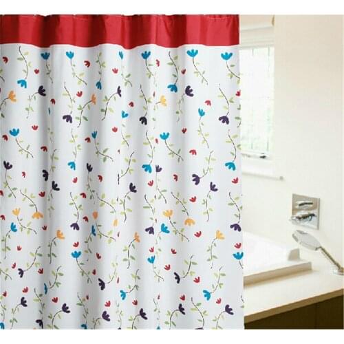 1.8*1.8 Colorful Tree Design Fabric Shower Curtain with 12 Hooks for Bathroom
