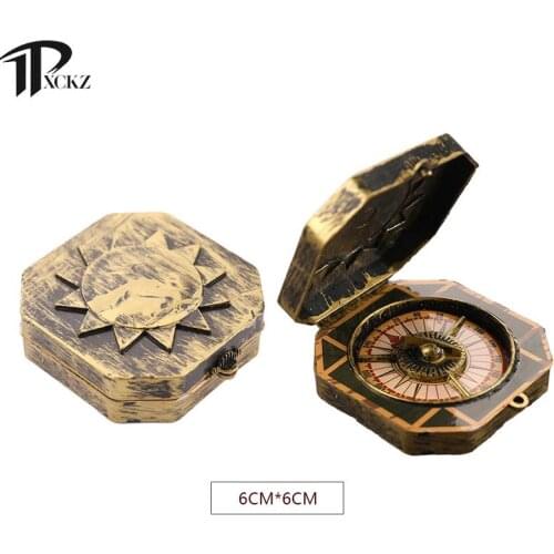 1Pcs Compass Nautical Compass Pirate Captain Costume Toy Pirate Toy Halloween Cosplay Party Decoration Accessories