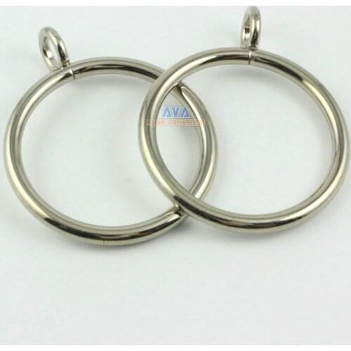 10 Pieces 38mm Silver Curtain Rings Curtain Sliding Hook Rings
