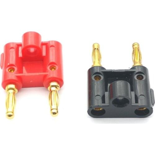 100 pcs 4mm Banana Plug for BINDING POST jack Speaker Gilded Double