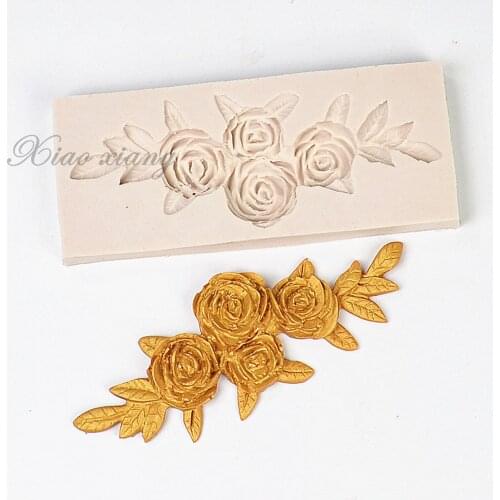 3D Rose Flowers Fondant Silicone Mold For Baking Chocolate Candy Resin Clay Mold Cake Decorating Tools kitchen Baking Tools M055