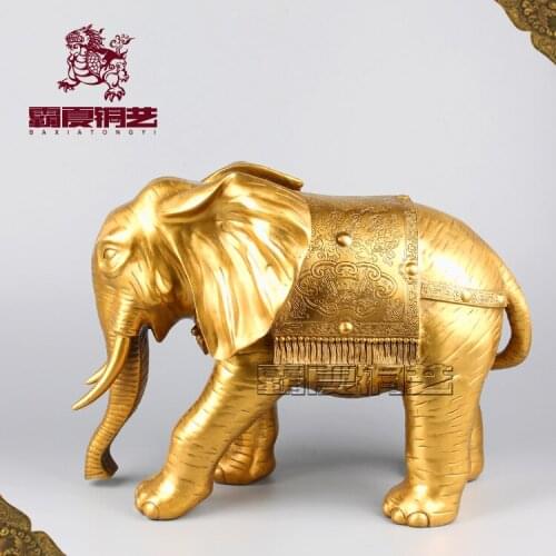 40 CM large-- 2021 efficacious Talisman home Protection Bless Bless family safety Thailand India Auspicious God elephant statue