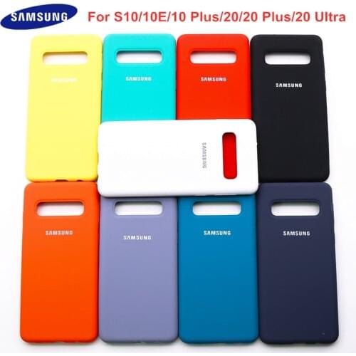 S10 Case Original Samsung Galaxy S10 Plus/S10e Silky Silicone Cover High Quality Soft-Touch Back Protective Shell S 10 + S10 E