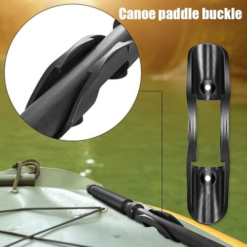 Kayak Canoe Surfboard Paddle Clips Holder with Screws Plastic Oar Fixing Buckle Boat Deck Mounted Paddles Clip Bracket