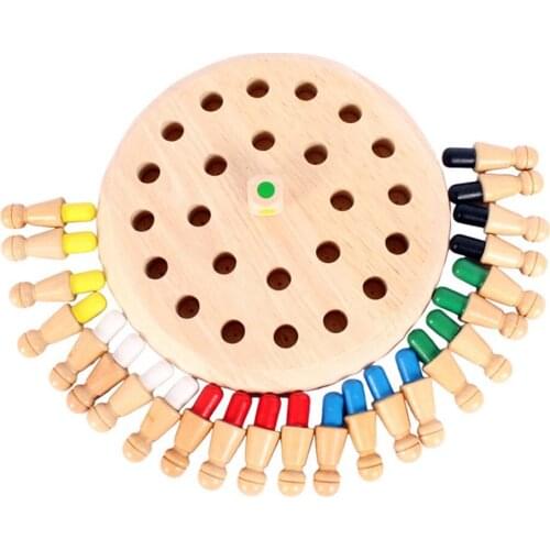 Kids Memory Match Stick Chess Wooden Chess Checkers Board Game Family Party Game Puzzle Baby Educational Toys