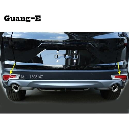 For Honda CRV CR-V 2017 2018 2019 2020 Car ABS Chrome cover trim back tail rear fog light lamp frame stick parts 2pcs