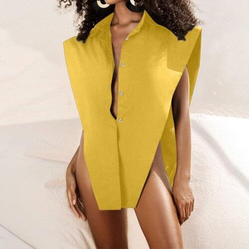 JAYCOSIN Women Casual Plus Size Linen Tops Tee Women Solid Turn Down Oversize Collar Neck Button Down Shirt Loose Vest Tops