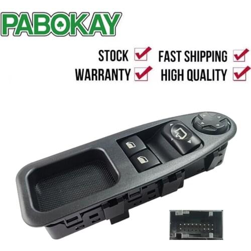 6554.ZJ For Fiat Scudo Citroen Jumpy Dispatch Peugeot Expert Master 2007 - 2016 Power Window Switch Control Button