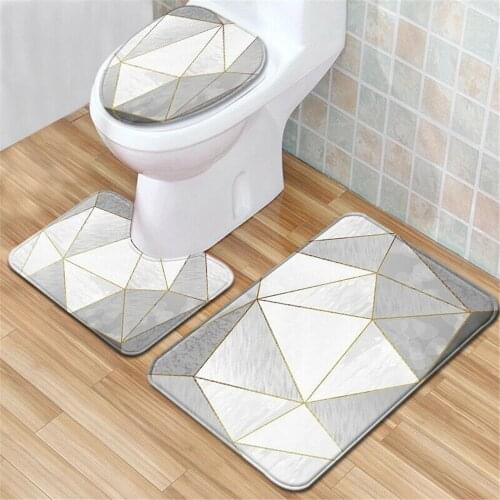LESUPERAY Bath & Toilet Rug Sets