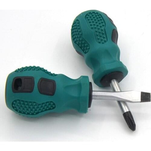 Mini Turnip head screwdriver short dual purpose magnetic screwdriver phillips slotted multifunction hand tools