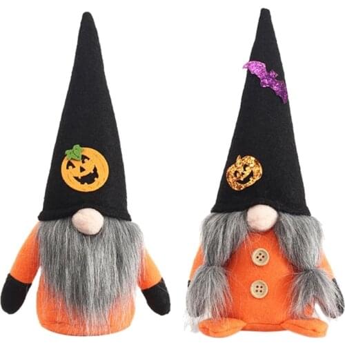Halloween Wizard Hat Gnome Desktop Ornaments Cute Elf Soft Doll Home Desk Craftwork Bedroom Decor Living Room Bedroom Decoration