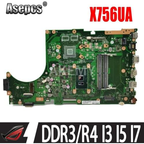 New Mainboard For ASUS X756U X567UA X756UAK X756UAM X756UV X756UJ R753U R753U Laptop Motherboard(GMA GPU)I3 I5 I7 6th Gen CPU