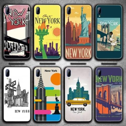 New York City Poster Phone Case For Vivo Y91c Y17 Y51 Y67 Y55 Y7s Y81S Y19 V17 vivos5