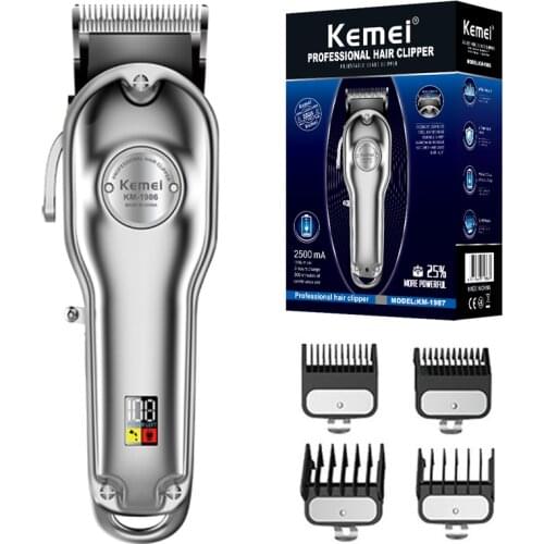 Original Professional full metal housing adjustable hair clipper barber cordless tapering hair trimmer men electric hair cutting
