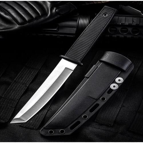 Outdoor D2 Samurai Straight Knife Japanese Knife Survival Camping Knife Pocket Knife Fishing Knife EDC Knife