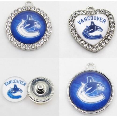 Ice Hockey Sport Vancouver Charms Canucks Dangle Charms Mix Style DIY Pendant Bracelet Necklace Earrings Jewelry Accessories