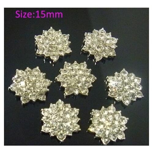 Rhinestone Button metal buttons 120pcs Flat Back Full Of Crystal Button Spark Rhinestone Buttons Jewelry accessory
