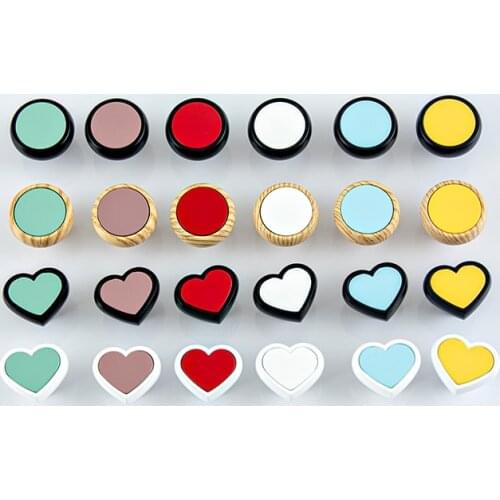 Zinc Alloy Color Childrens Room Furniture Desk Wardrobe Shoe Cabinet Handle Round Single Hole Knob