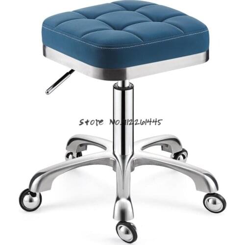 Beauty Stool Hairdressing Salon Work Chair Rotating Lifting Stainless Steel Barber Shop Chair Hairdressing Work Stool Beauty Sto
