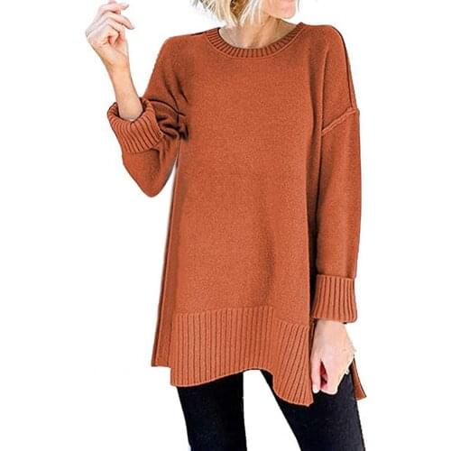 Sweater jumpers pullover Autumn Winter O Neck Loose Pullover Warm Long Sleeve Elastic Knitted Pullover Sweater Women свитер