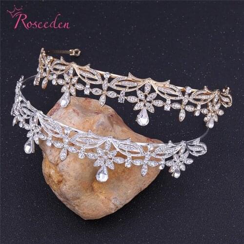 Gorgeous Crystal Bridal Tiara Crown Bride Women Prom Hair Ornaments Wedding Tiaras Hair Jewelry Accessories RE113-2