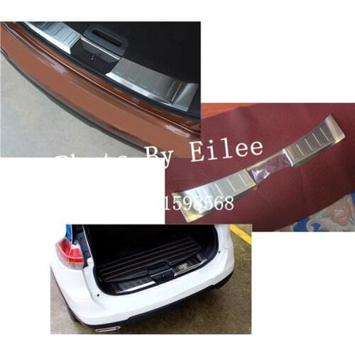 High quality Stainless steel rear bumper guard plate Mouldings rear door sill trim Protector FOR NISSAN X-trail T32 2014 2015