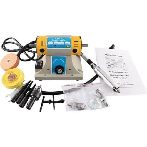 Jewelry Rock Gem Polishing Buffer Machine Bench Lathe Polisher 350W Electric Jewelry Rock Grinder Mill Grinding Machine Polisher