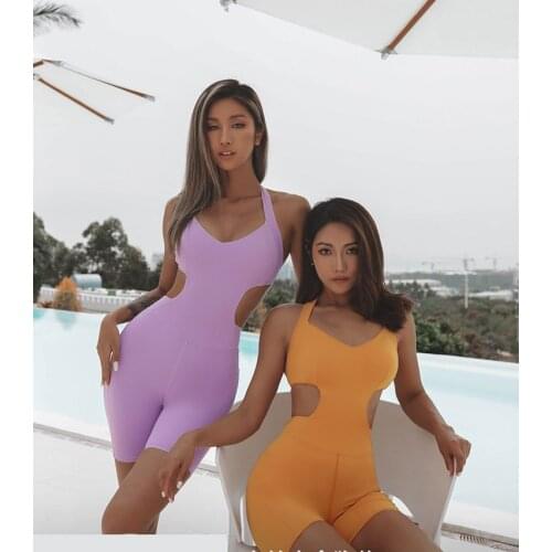 Yoga suits Women Backless Jumpsuits With Pads Sportswear One-Pieces Bodysuits High Stretchy Fitness Overall Activewear Tracksuit