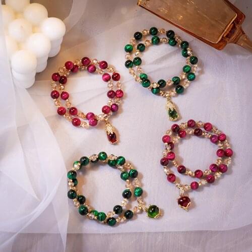 The New Trendy Version of Cute Fox Ins Cold Wind Brave Bracelet Female Bracelet Crystal Jade Beads Charm Bracelet