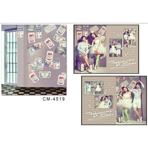 Indoor Scenic Backdrops for Photography Old Photo Poster Photographic Background 200x300cm Photo Booth Props for Wedding Custom