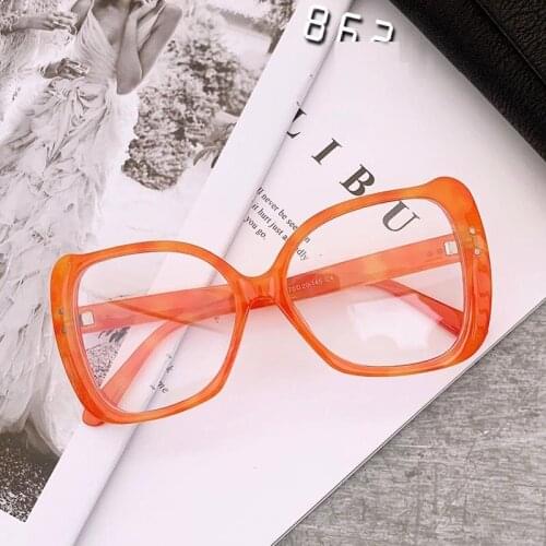 2019 Optical Spectacles Men Women Transparent Glasses Frames Plain Lens Fashion Female Square Cat Eye Eyeglasse Frame Anti-blue