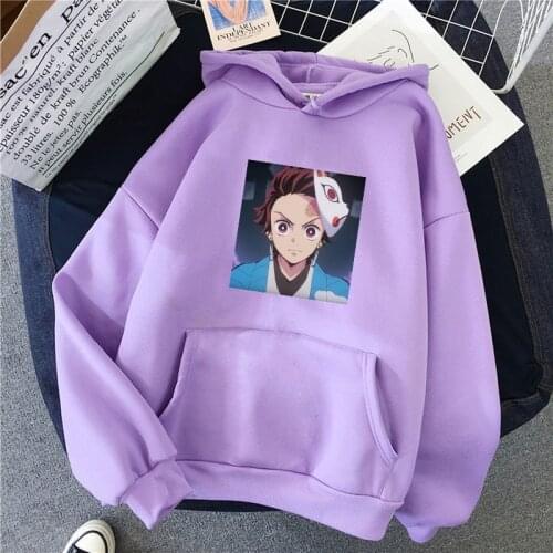 2020 Fashion Hoodies Anime Demon Slayer Print Hoodies Costume Tanjiro Zenitsu Nezuko Inosuke Harajuku Pullover Hip Hop Hoodies