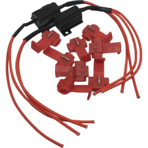 4 Pcs Universal model Auto Lamp LED Decoder 25W 6.8R Aluminum shell resistance Decoder LED lamp fault alarm