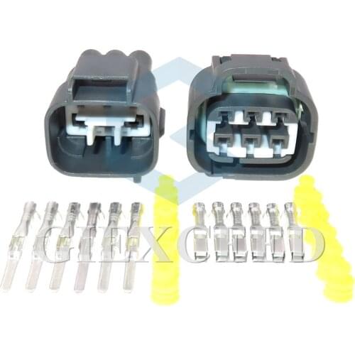 2 Sets 6 Pin 90980-11034 Auto Accelerator Throttle Pedal Connector Female Waterproof Socket
