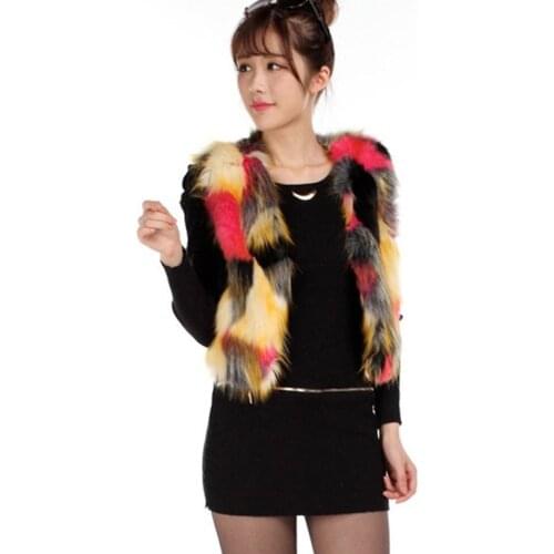 BHIGJYT Colored Fur Coats