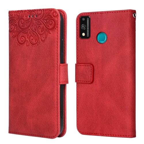 For Huawei Honor 9X Lite Flower Embossing Case JSN-L21 JSN-L22 JSN-L23 6.5''Wallet Flip Leather Case for Huawei 9X Lite Case