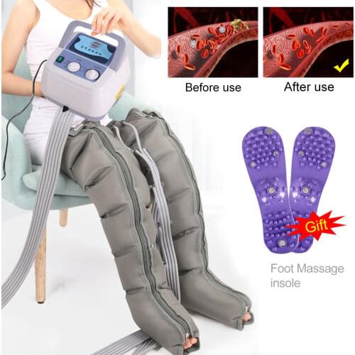 Electric Pressotherapy Air Compression Leg Foot Massager Vibration Infrared Therapy Arm Waist Pneumatic Air Wave Pressure Machin