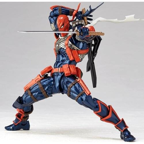 Deathstroke Figure Amazing Yamaguchi Revoltech Series NO.11 The Dark Knight Bruce Wayne Action Figure Collection Model Toy Gifts