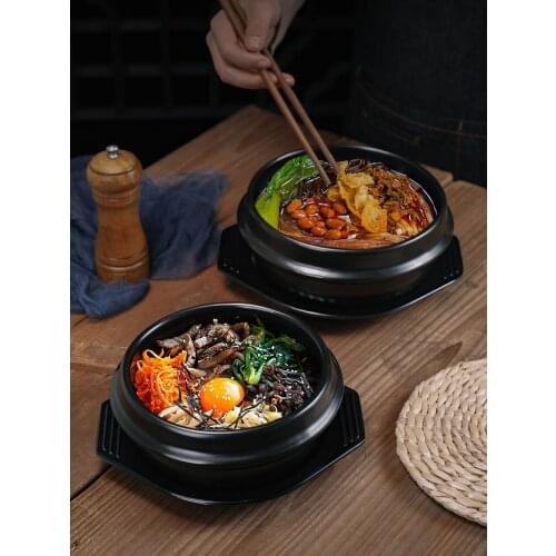 Clay Cookware Casserole Heat Resistant Solid Color Simple Casserole Korean Cooking Pot Kookgerei Kitchen Accessories DI50SG