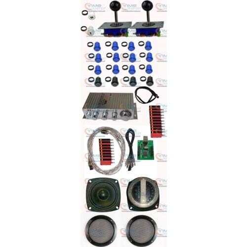 Arcade parts Bundles Kit with 2 player USB adapter wires Joystick amplifier US button Microswitch Player buttons Arcade machine