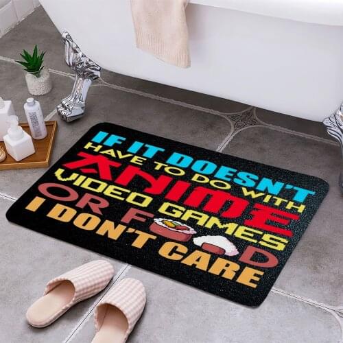 Anime Video Games Food 3D Print Doormats Rectangle Non-Slip DoorMat Bedroom Kitchen Entrance Print Door rugs Dropshipping