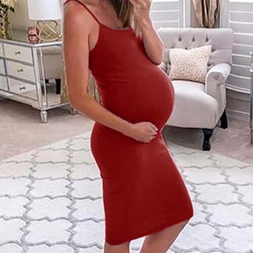 Summer Solid Pregnancy Dress Woman Sleeveless Sling Dress Breast-feeding Pregnant Nursing Long Dress Zwangerschap Kleding Zomer