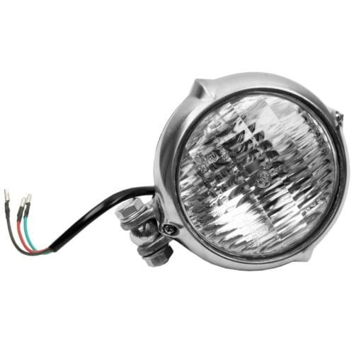Motorcycle Polishing Bates Style Head Light Lamp for Harley Bobber Chopper Softail Springer